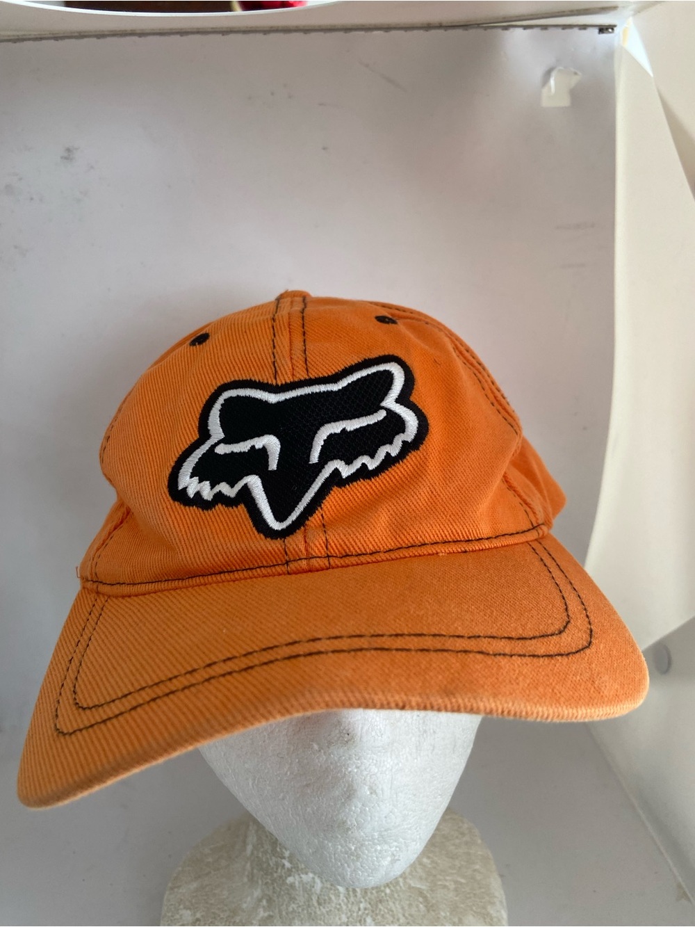 Fox Racing Orange Logo Baseball Cap SnapBack hat - Picture 2 of 8
